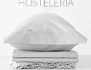 Juego de cama blanco Satén 300 hilos Estelia hostelería 100% Algodón
