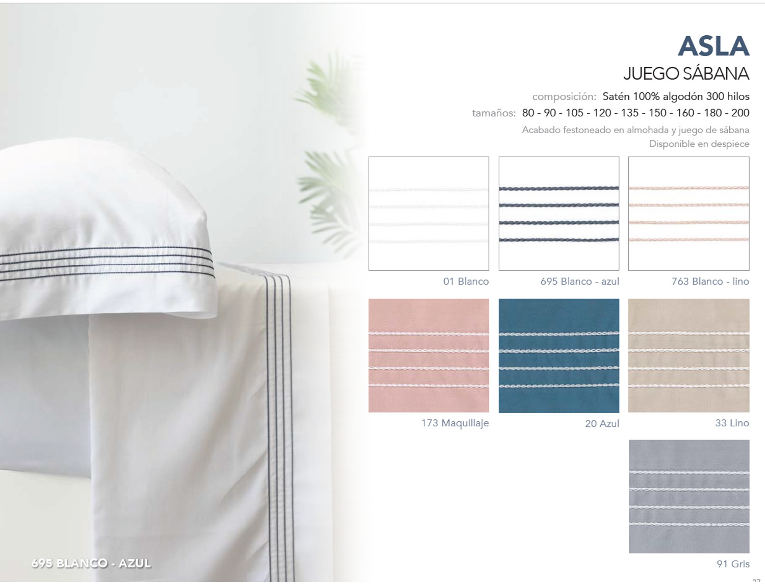 Cañete Juego de cama Asla Satin Algodón 300 hilos