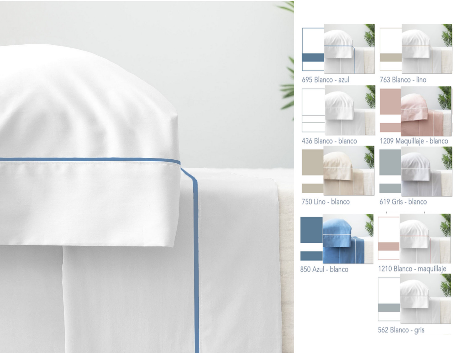 Cañete Encimera Talam Satin Algodón 300 hilos con vivo