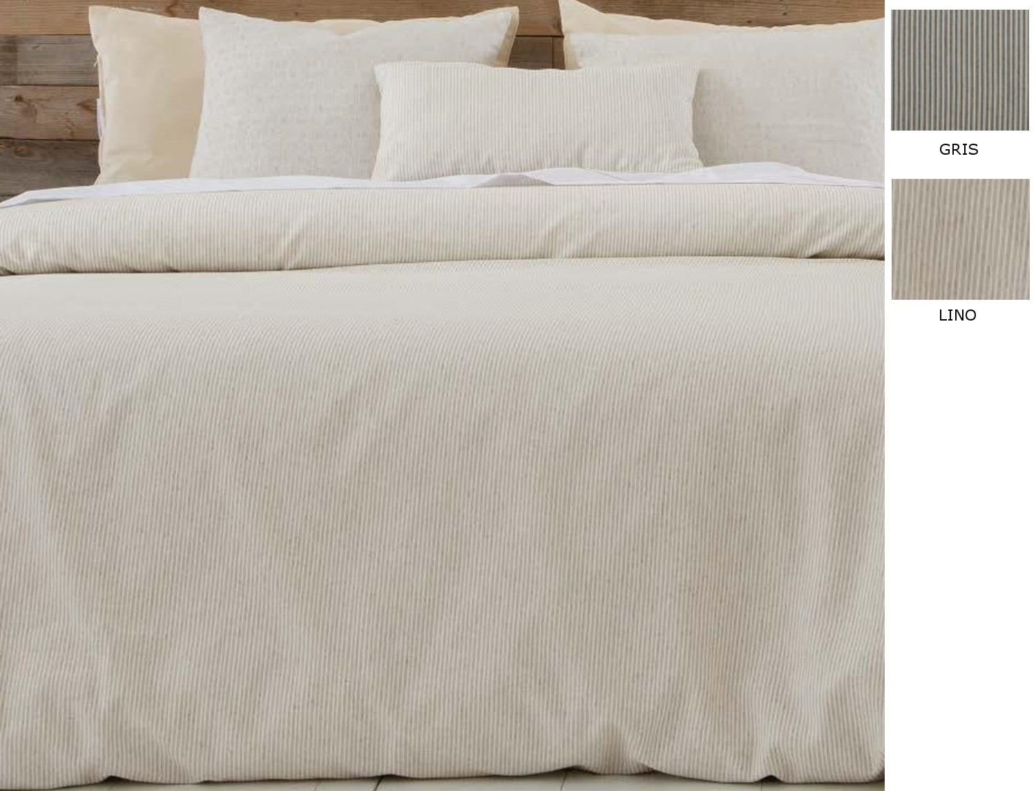 Cañete Funda nórdica Arauca color Gris o Lino