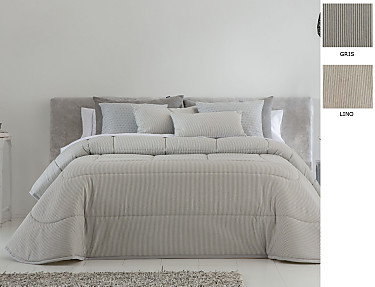 Cañete - Edredón o Conforter Arauca color Gris o Lino