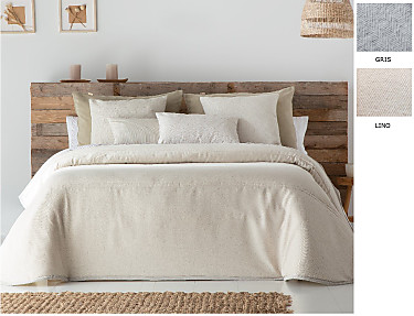 Cañete - Edredón o Conforter Elmer color Lino o Gris