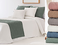 Pack plaid Natibel (pie de cama) y 2 fundas de cojín de 50x70cm