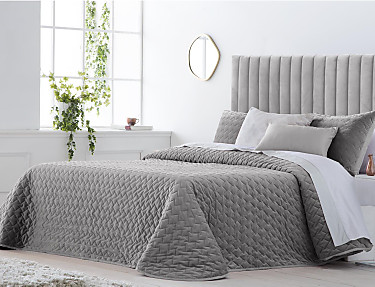 JVR Bouti de terciopelo Smart color gris cama de 180 Oferta