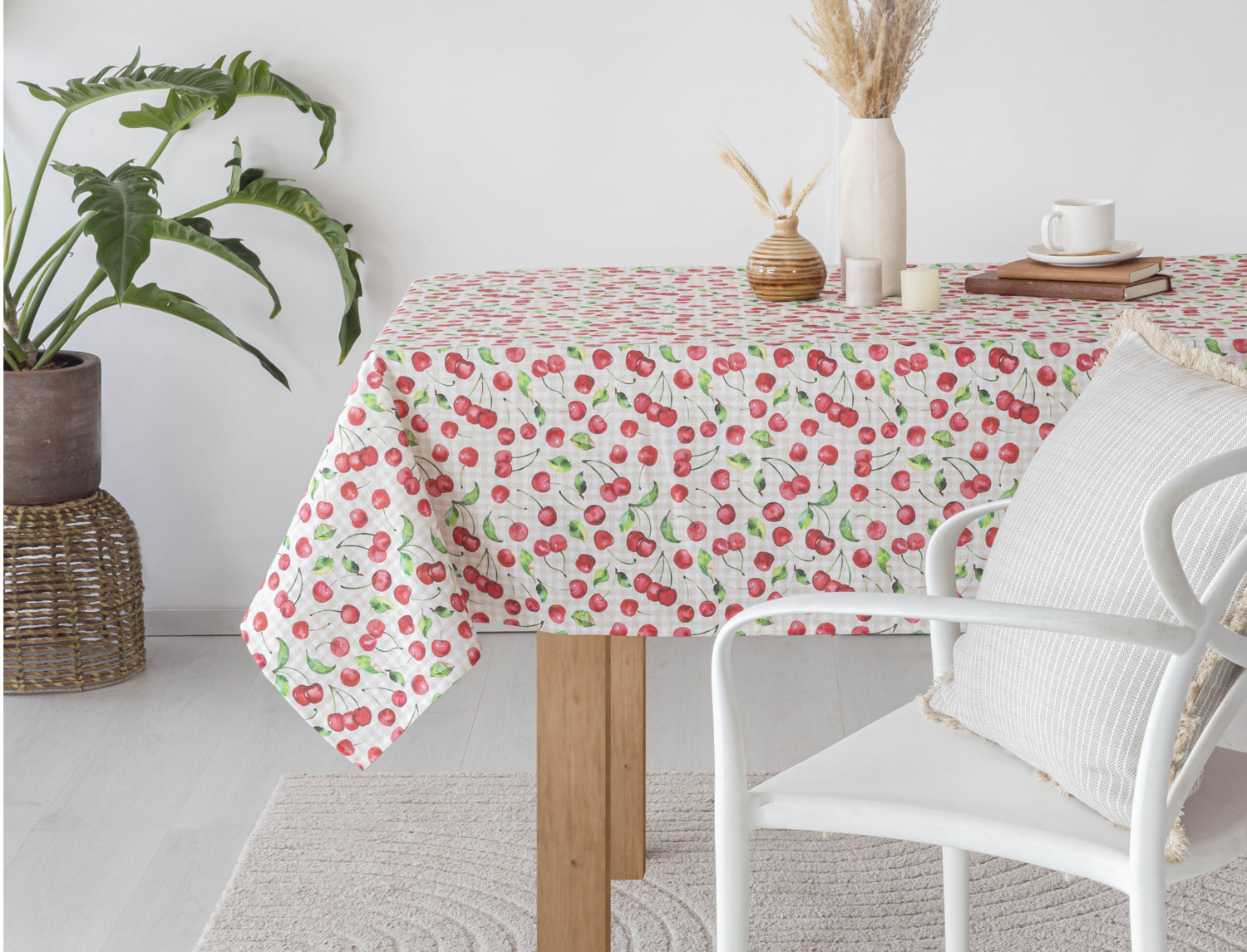 Confecciones Paula Mantel antimanchas Cerezas