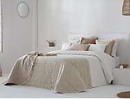 Bouti Jacquard 80gr Zia color beige con funda/s de cojín