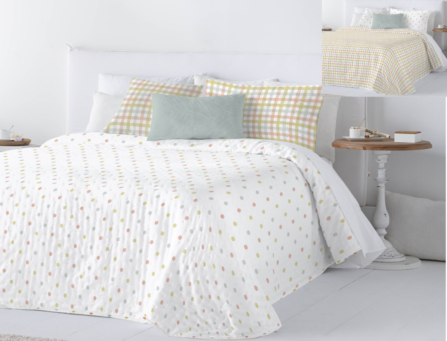 FunDeco Bouti reversible Kristin color naranja con funda/s de cojín