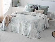Colcha Jacquard Reversible Lilit color agua