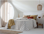 Colcha Jacquard Reversible Mambo color beige