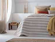 Colcha Jacquard Reversible Mambo color beige