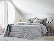 Colcha Jacquard Reversible Mambo color gris