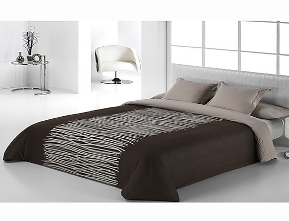 Reig Marti - Funda nórdica Block color Marrón Oferta fin de existencias