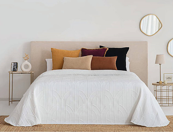 Sandeco - Colcha Jacquard Arcos 01 Blanco