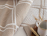 Colcha Jacquard Reversible Torla 02 Beige