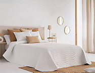 Colcha Jacquard con relleno fino Recas 01 Blanco