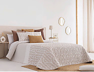 Colcha Jacquard con relleno fino Foresa 02 Beige