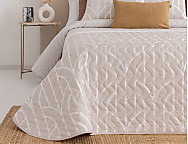 Colcha Jacquard con relleno fino Foresa 02 Beige
