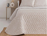 Colcha Jacquard con relleno fino Penedes 02 Beige