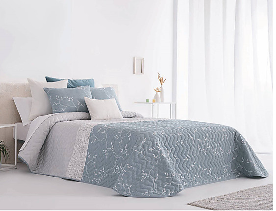 Sandeco - Colcha Jacquard con relleno fino Penedes 01 Aqua