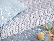 Colcha Jacquard con relleno fino Penedes 01 Aqua