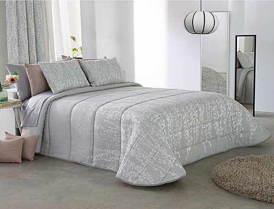 Reig Marti - Edredón Jacquard tipo B3 Neil con fundas de cojín incluidas 08 gris
