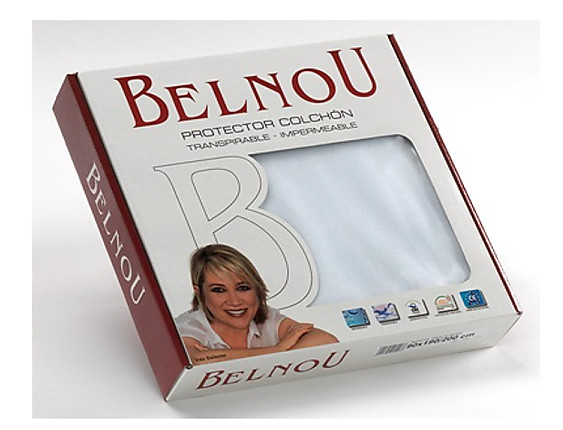 Belnou - Protector ajustable impermeable 100% algodón Elite