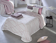 Colcha Jacquard Reversible Dickie color Rosa oferta fin de existencias