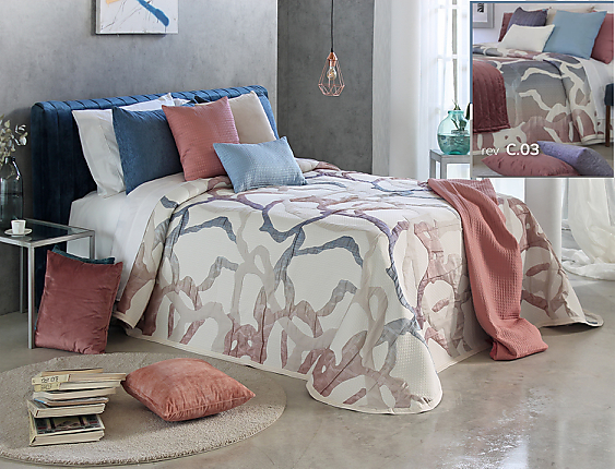 Reig Marti - Colcha Jacquard Reversible Caitlin Multicolor cama de 150