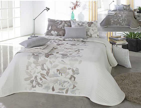 Reig Marti - Colcha Jacquard Reversible Jody color Beige cama de 150
