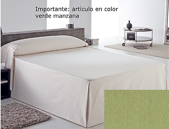 Reig Marti - Colcha de verano Lister cama de 135 color verde manzana