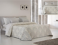 Colcha Piqué Jacquard Reversible Luxor Gris