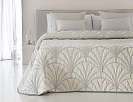 Colcha Piqué Jacquard Reversible Luxor Gris