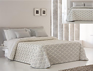 Colcha Piqué Jacquard Reversible Nilo Gris