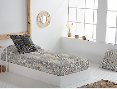 JVR - Edredón ajustable 100% Algodón Axel color Beige