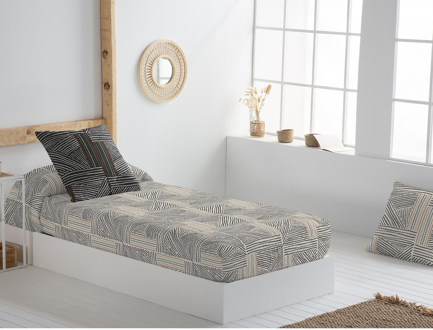 JVR Edredón ajustable 100% Algodón Axel color Beige