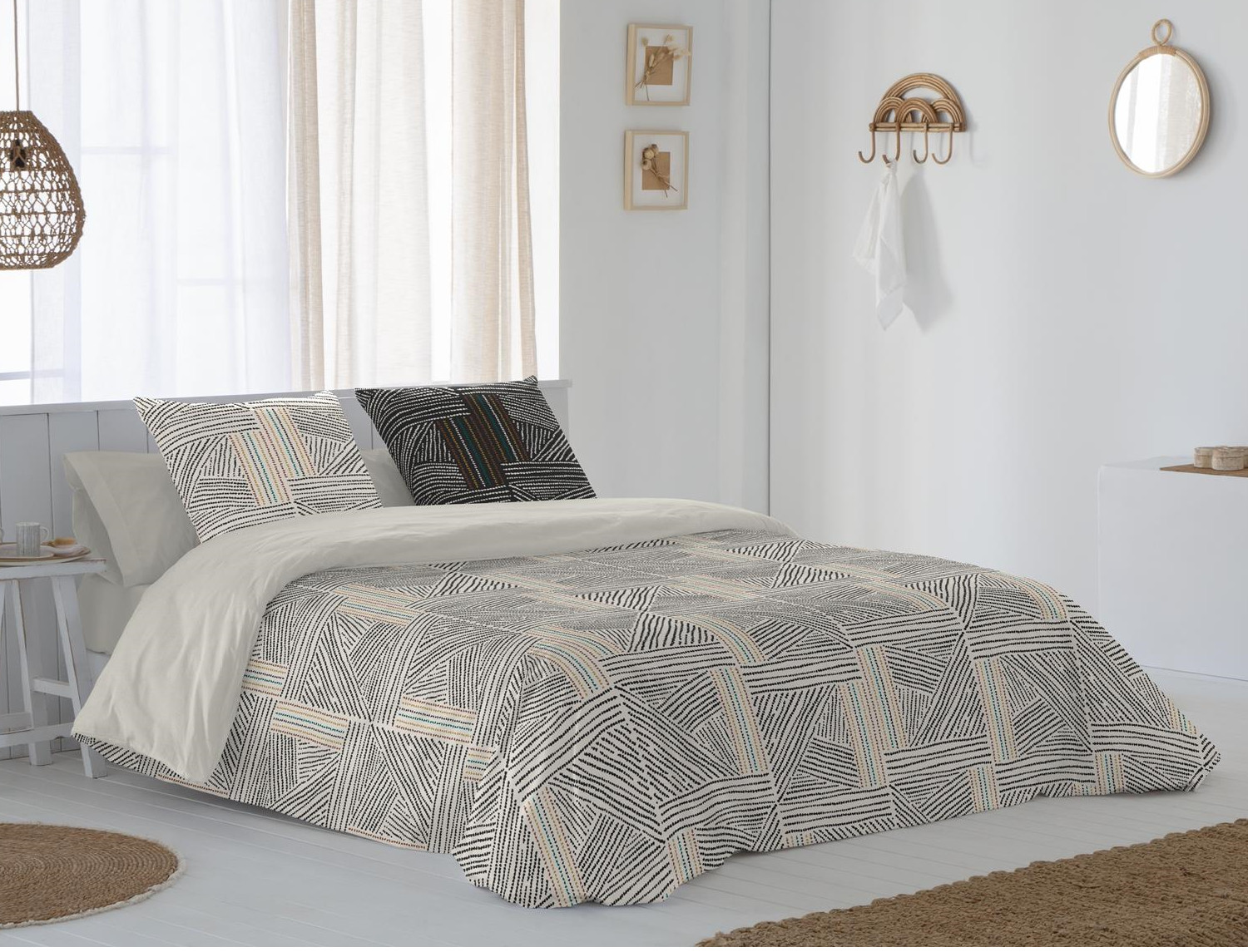 JVR Funda nórdica 100% algodón Axel color Beige