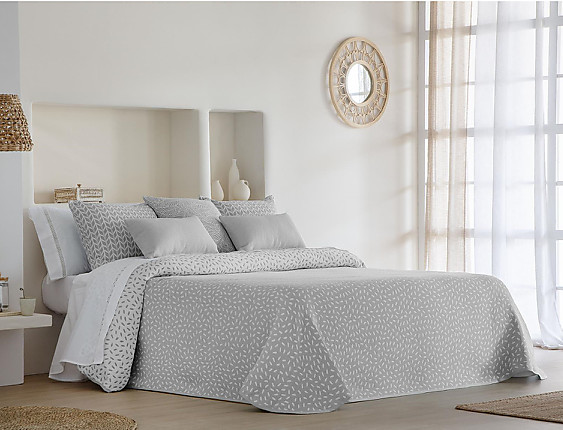 JVR - Colcha Reversible Mikonos color Gris