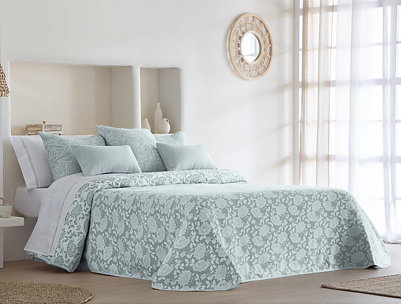JVR - Colcha Reversible Elis color Turquesa
