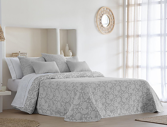 JVR - Colcha Reversible Elis color Gris