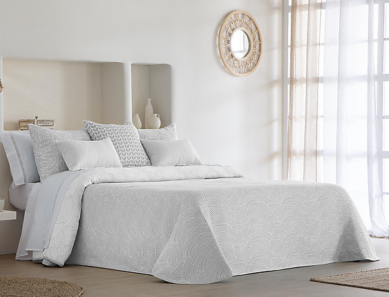 JVR - Colcha Reversible Rodas color Gris