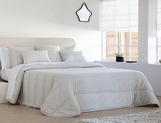 JVR - Edredón Conforter Nórdico Jacquard Rodas Beige