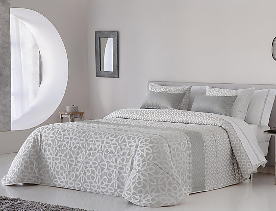 JVR - Edredón Conforter Nórdico Jacquard Atenas Plata
