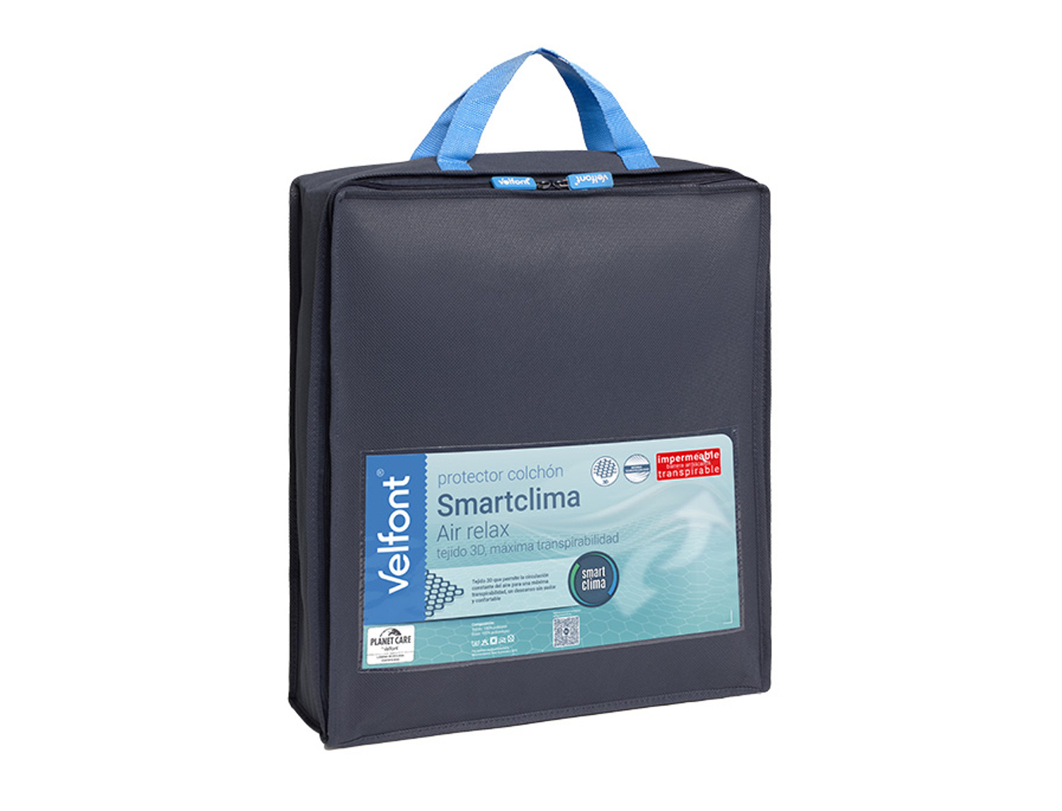 Velfont Protector de colchón impermeable Smartclima Air Relax con gestión de la sudoración alto 30cm