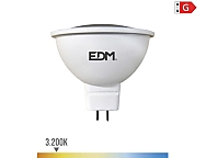 Bombilla dicroica led mr16 5 w 12 v 450 lm 3200 k luz cálida  5 x 5 cm