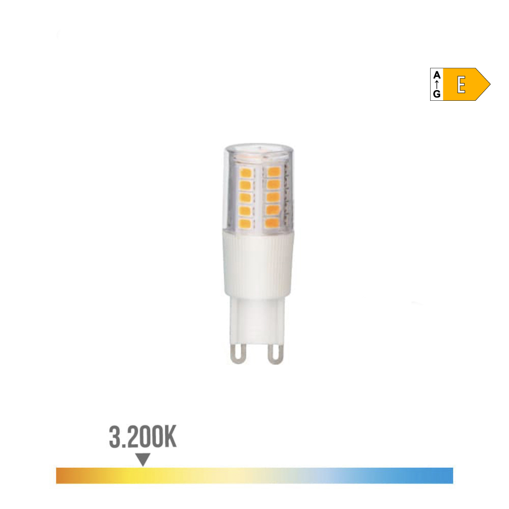 EDM Bombilla g9 led 5.5w 650lm 3200k luz cálida base cerámica  1,8x5,4cm