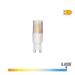 EDM - Bombilla g9 led 5.5w 700lm 6400k luz fría base cerámica  18x54mm