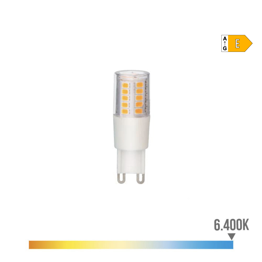 EDM Bombilla g9 led 5.5w 700lm 6400k luz fría base cerámica  18x54mm