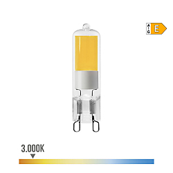 EDM - Bombilla g9 led 5w 550lm 3000k luz cálida cristal