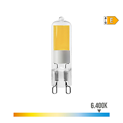 EDM - Bombilla g9 led 5w 575lm 6400k luz fría cristal