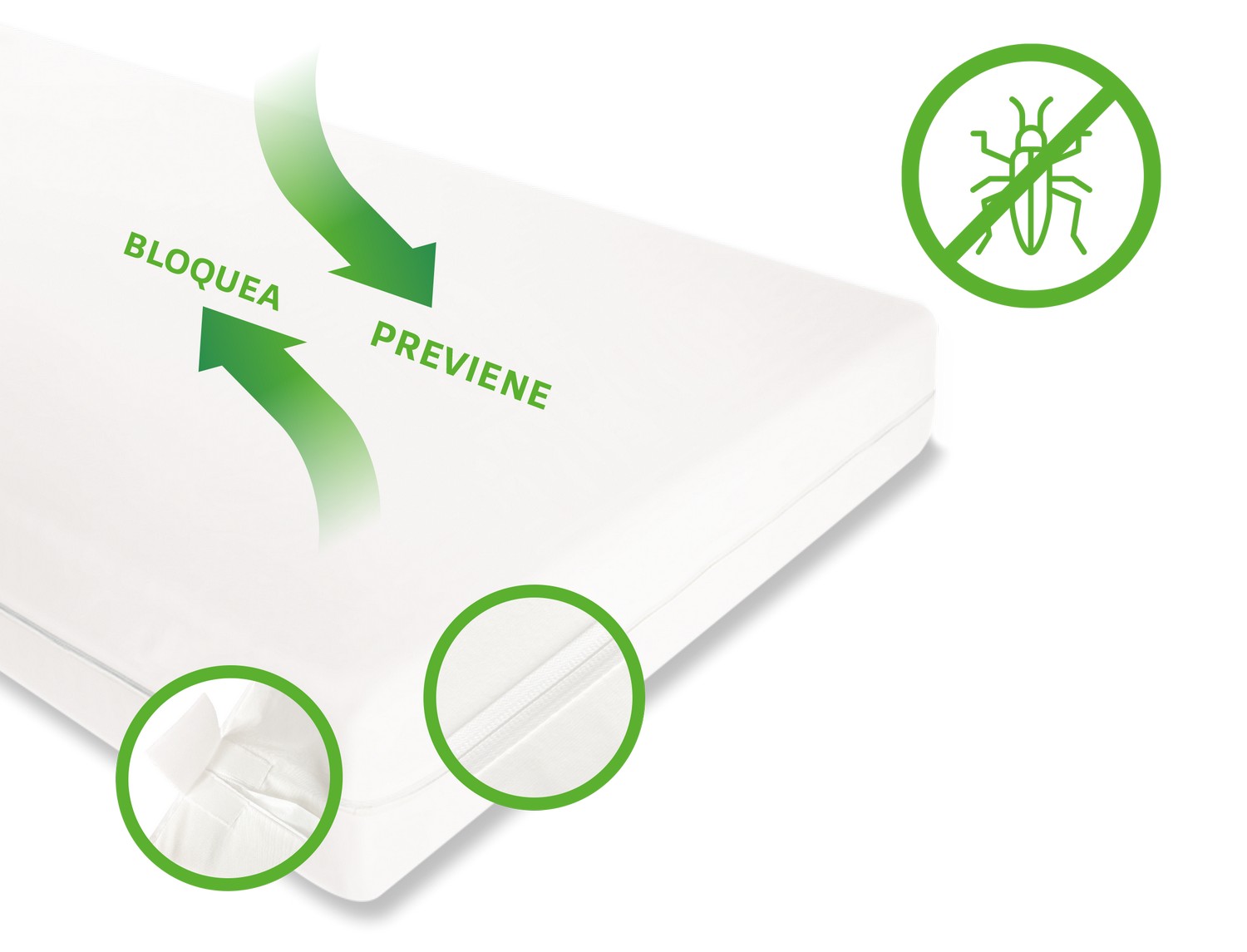 Moshy Funda de colchón de cuna impermeable Antichinches